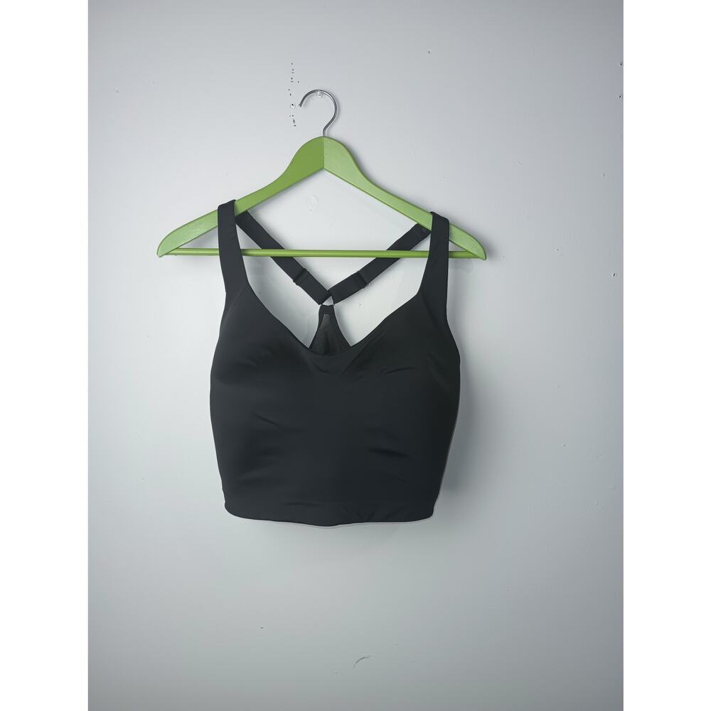 Athleta Black‎ Padded Sports Bra Racer Back Adjustable Women Size 40G